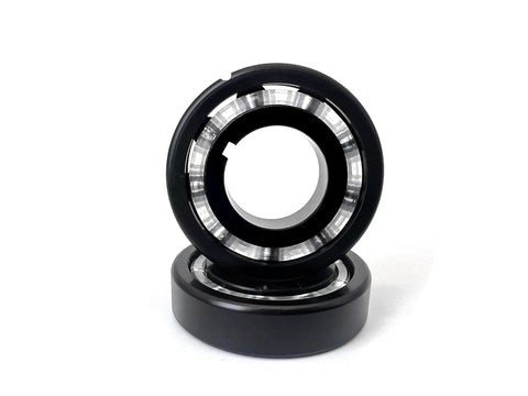 4-pack AXV055P turbine bearing replacement parts; black housing with metal bearings for pool vacuums.