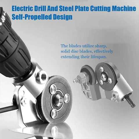 Turns Any Drill Into A Fast Burr Free Cutter With Titanium Coating A Game Changing Sheet Metal Nibbler Attachment in use