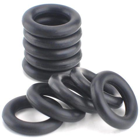 O-ring seals, 10-pack, black rubber, for 1/4" HVAC quick couplers and hose fittings