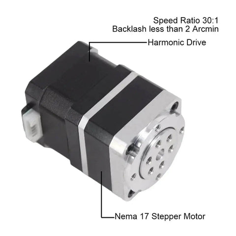 Nema 17 stepper motor with Harmonic Drive High Precision Strain Wave Gear Reducer Rotary Actuators For Industrial Robots Pro Grade Motor Drive.