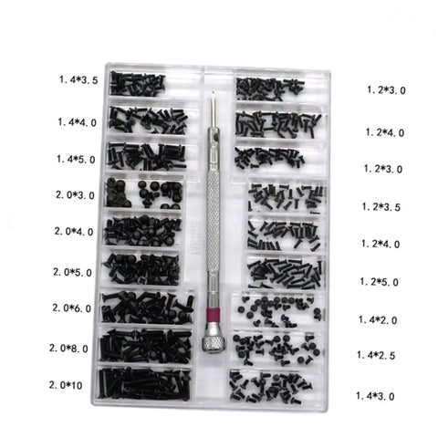 Small Screw Kit For Diyers And Pros Miniature Countersunk Flathead Screws In A Clear Storage Box Carbon Steel Perfect For Repairing