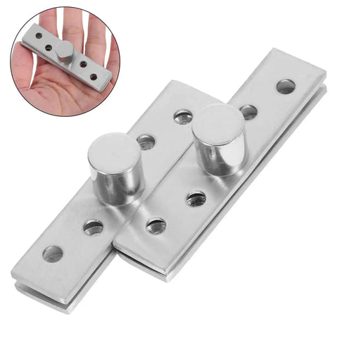 2 Pack Stainless Steel Hidden Pivot Hinges With 360 Degree Rotation For Hidden Doors And Cabinets in close-up view