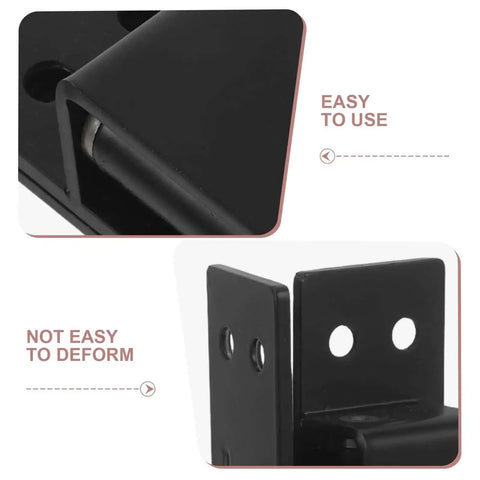 Close-up of Heavy Duty Adjustable Invisible Door Hinges Black 5-Inch showcasing durability and ease of use.