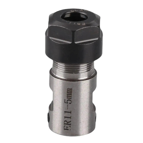 Close-up of a single ER11 spring collet with 5 mm shaft holder from Seven Piece ER11 Spring Collets Set 1 To 7 mm for precise CNC machining.