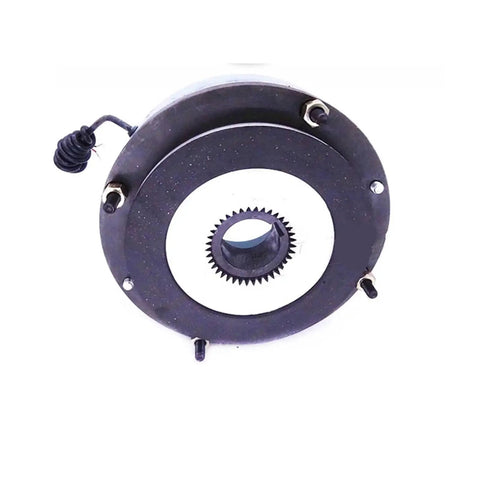 MIRGJK SDZ1 high electromagnetic brake motor, front view, power-off brake, black round housing