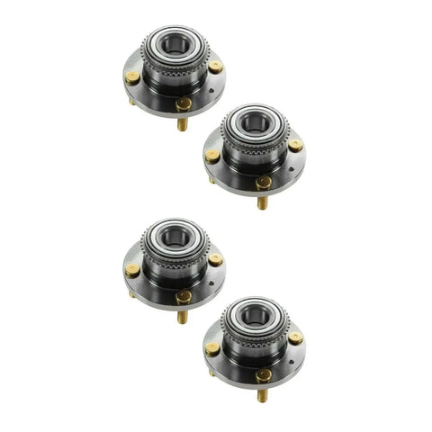 4 Pack Wheel Hub And Bearing Assembly For Mitsubishi Lancer 2.0L 2002-2007 With ABS Sensor Lugs Rear Left And Right