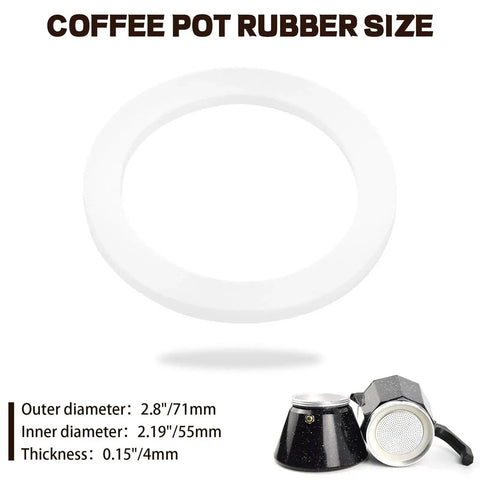 Stovetop Espresso Gasket Seal Ring Set For Aluminum Moka Pots Food Grade Silicone Replacement 6 Cup 8 Pieces