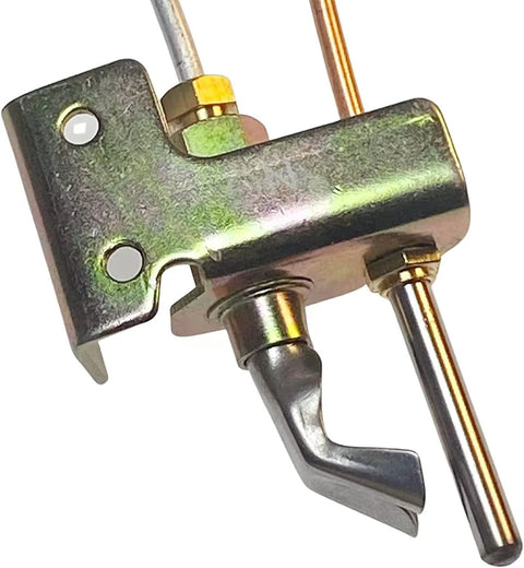Water heater pilot assembly with thermocouple and tubing, metal valve body for natural gas
