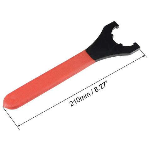 ER25UM Collet Chuck Wrench Spanner For CNC Milling Lathe Clamping Nut With Red Non Slip Handle, 210mm, Carbon Steel