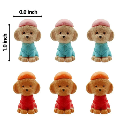 Whimsical Dog Themed Door Hinge Heads Set Of 6 Magnetic Toppers For Metal Surfaces display