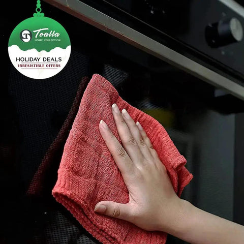 Hand cleaning oven with Red Cotton Shop Towels Pack Of 150 14 By 14 Inch Absorbent Cleaning Rags For Auto Garage Home