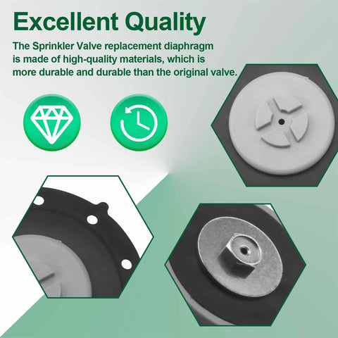 Valve diaphragm assembly 100232 for Irritrol/Rainjet sprinkler valves; front view shows white diaphragm and mounting ring.