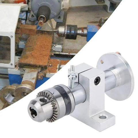 Compact Live Revolving Center for Mini Lathe with Adjustable Drilling Depth and Wrench, durable metal for DIY woodworking