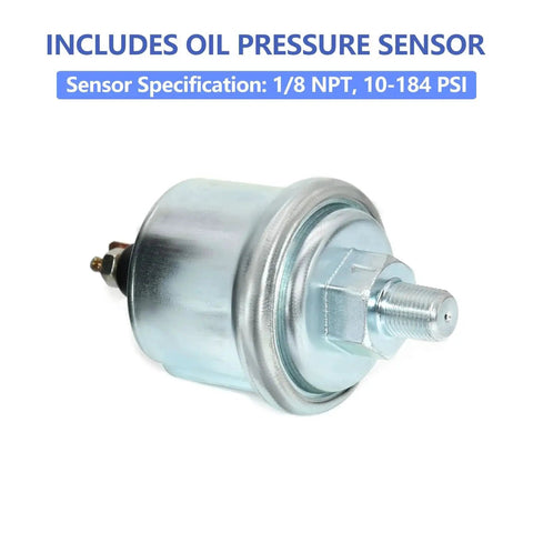 Oil Pressure Gauge Kit 52mm 2 Inch With Sender For 12V Cars And Trucks Digital Blue LED Display sensor detail.