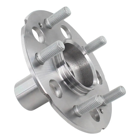 Close-up of rear wheel bearing and hub assembly for Honda CR-V 2002-2006, 5 lug 4.5 inch bolt pattern, beefed-up heavy-duty design.