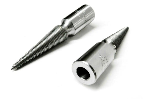 Spindle Arbor Hole Three Eighths Inch For Baldor Lathe Motor Friction Grip Three And A Half Inch Long Set Of Two solid steel spindles