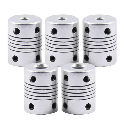 5mm To 8mm Flexible Couplings 5 Pack Aluminum Alloy Joint Connectors For NEMA 17 Stepper Motors
