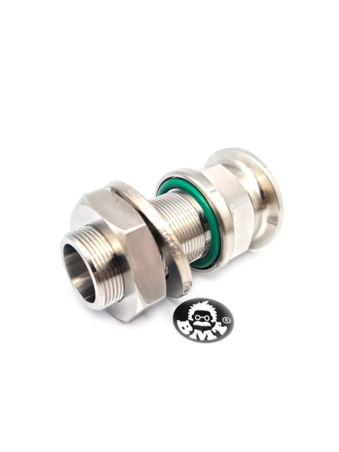 1 Inch Baseplate Feedthrough Bulkhead To KF25 Flange Adapter For Vacuum Chamber Wall with flat smooth opening, includes spare O-rings