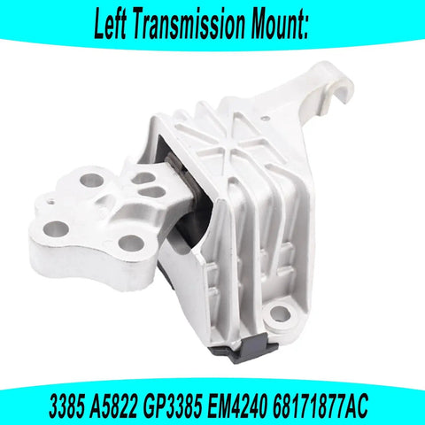 Dodge Dart Beefed-Up Engine And Transmission Mount Kit 2013-2016 2.0L 2.4L Replacement Left Transmission Mount OE 3385