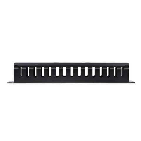 Horizontal 2U Server Rack Cable Management Finger Duct With Cover For 19 Inch Network Racks Slotted Wire Duct Raceway Panel