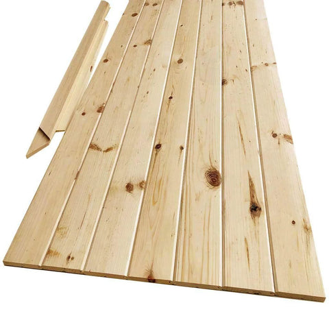 Unfinished Interior Barn Door Slab DIY Kit With Solid Pine Core, 83.5 Inches Tall By 30 Inches Wide, Knotty Pine Finish