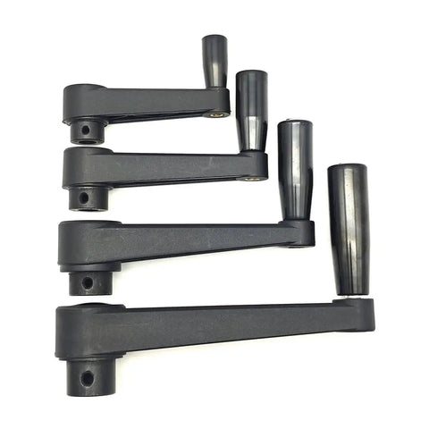 4 Inch Nylon Crank Handle For Drill Press Revolving Handle With Round Or Square Installation Hole, four black crank handles