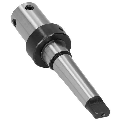 Front view of Annular Cutter Arbor MT3 Morse Taper To Three Quarter Inch Weldon Shank with Coolant System in durable steel.