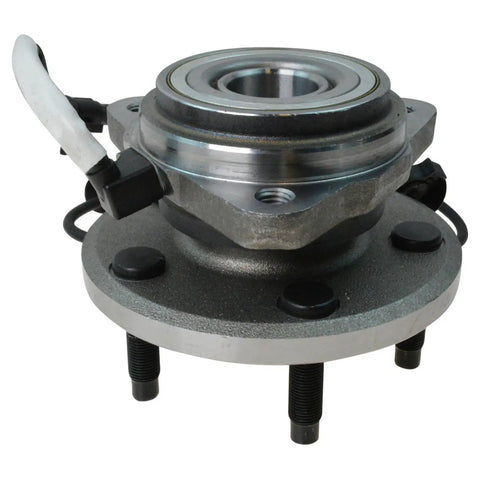 Close-up of a front wheel hub from the Front CV Axle And Wheel Hub Bearing Assemblies Kit For 2003 Ford Explorer Sport Trac 4WD