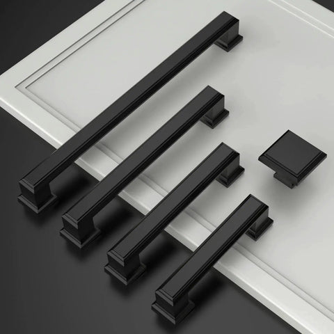 Matte Black Kitchen Cabinet Pulls Set Of 10 5 Inch Metal Cabinet Handles For Cupboards And Drawers Rust Proof Non Toxic Durable Hardware Easy Installation