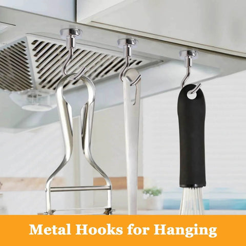 30 Pcs Super Strong Magnetic Hooks 25 Lbs Heavy Duty Magnetic Hooks For Hanging Rare Earth Neodymium Magnets in kitchen setup