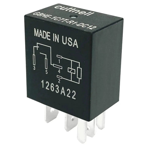Side view of Six Pack 12V DC Automotive Relays 40A 5 Pin SPDT High Current Relay Kit For Jeep Cooling Fans HVAC And Electrical Systems Fixes
