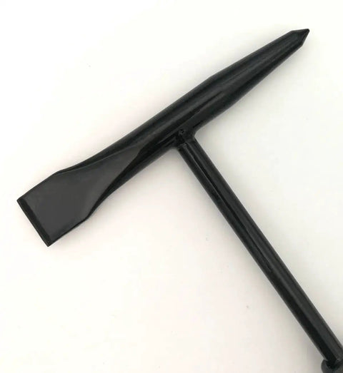 Heavy Duty Welding Chipping Hammer With Coil Spring Handle For Shock Absorption, 10.5 Inch Overall Length, Tempered Chisel And Point Ends