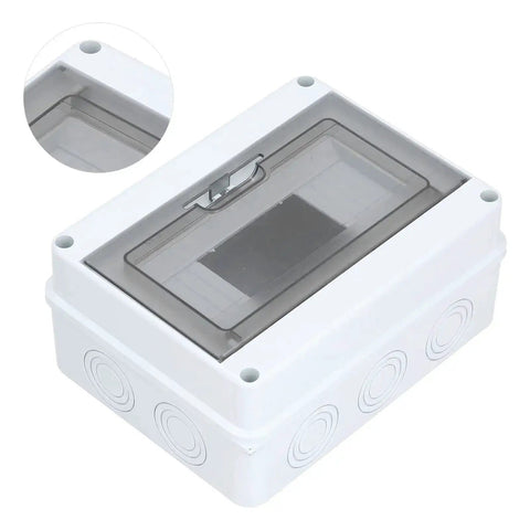 Outdoor 8 Way Circuit Breaker Enclosure With Transparent ABS Cover, IP65 Weatherproof Distribution Box for industrial control panels