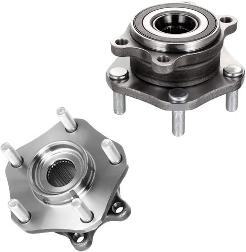 Front Wheel Bearing Hub Brake Kit with Drilled And Slotted Rotors And Ceramic Pads For 2014 2019 Nissan Rogue, 12.60 Inch