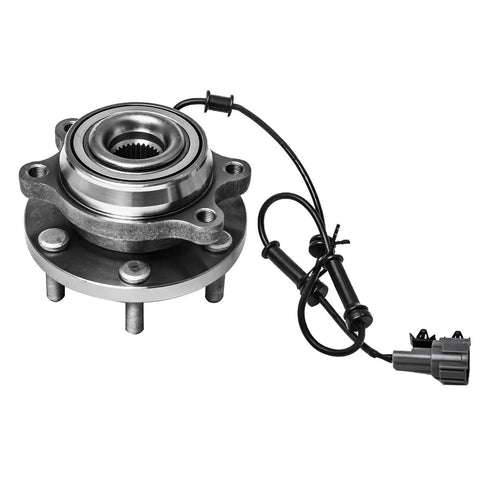 Front Wheel Hub And Bearing Assembly Pair For Nissan Xterra Frontier Pathfinder Suzuki Equator 6 Lug ABS 4WD 4X4 Left Or Right Beefy Direct Fit Replacement Wheel Hub Bearing Kit