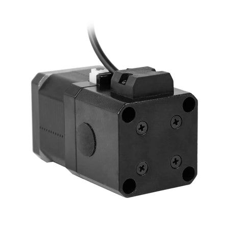 Black NEMA17 stepper motor with brake, 12V, 4-lead, for 3D engraving machines.