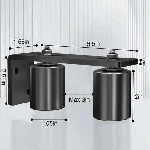 Gate Roller Guide For Sliding Doors, 2 Inch Slide Gate Roller With L Bracket, Universal Adjustable Heavy Duty Sliding Gate Rollers