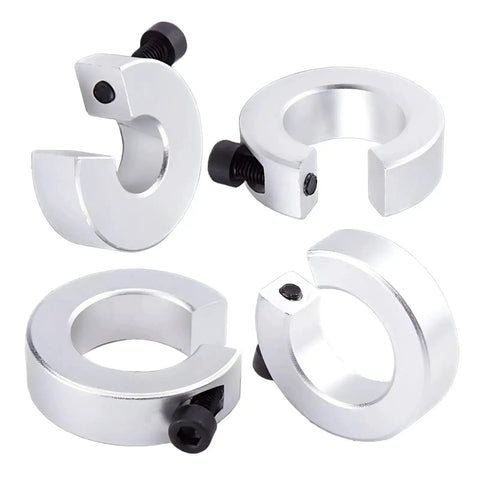 4 Pcs SBR20 Linear Rail Shaft Stop Collars Aluminum Alloy Shaft Lock Down Rings With Set Screw Bore 20mm OD 40mm Thickness 12mm CNC Parts