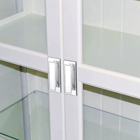 Two Piece Mirror Closet Door Pull Handles Adhesive Self Stick Clear Acrylic Knobs on glass cabinet doors