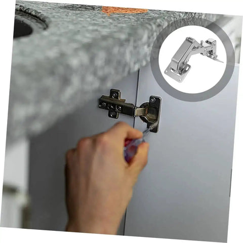2 Pack Heavy Duty Invisible Hinges For Secret Doors And Low Profile Barn Door Hardware Flush Mount Hidden Hinges installed on cabinet