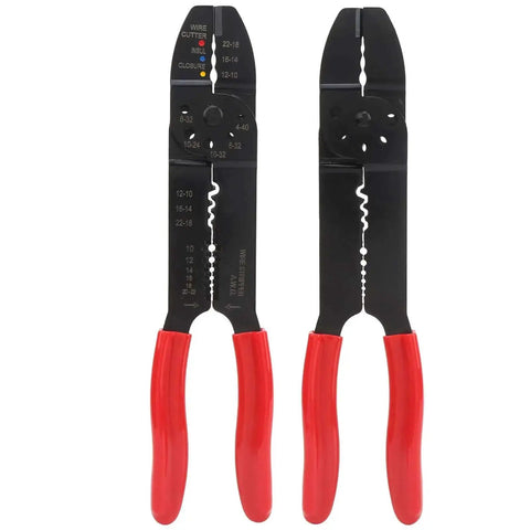All In One Crimping Pliers Heavy Duty For Wire Terminals Multi Function Manual Hand Tool With High Carbon Steel Blades Ergonomic Grip