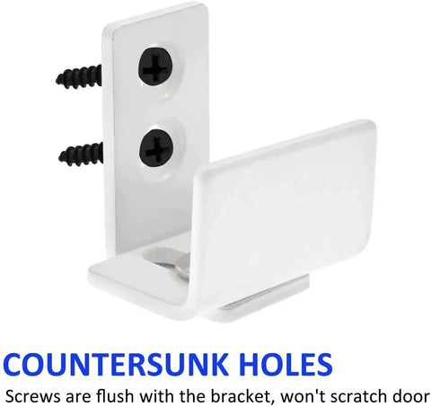 Adjustable Wall Mounted Barn Door Guide for Grooved and Non Grooved Doors Easy to Install Includes Floor Guide and Screws