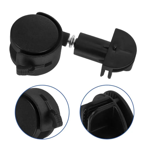 360 Degree Black Caster Wheels For Pet Cages Silent Rotating Casters With Locking Feature Replacement Wheels For Cat Cages Suitcases