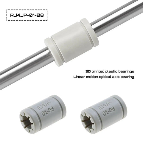 LM8UU Linear Bearing Set 8Mm Inner Diameter, 15Mm Outer Diameter, 24Mm Length For DIY 3D Printer - 10 Pack Replacement Bearings on rod