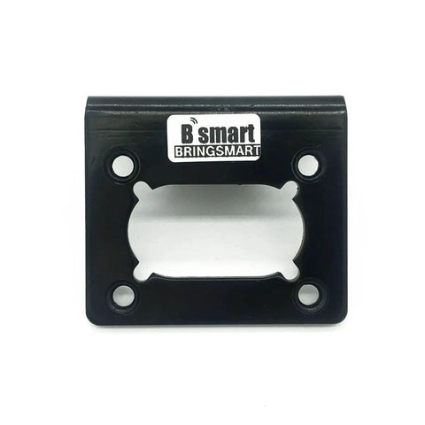 Front view of Mini Mounting Bracket for A58 Worm Gear DC Motor with 8mm shaft, screw holes visible, compact design for DIY projects.