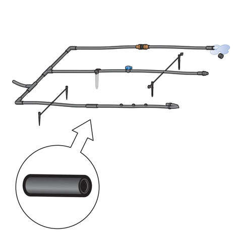 25-pack 1/2-inch compression couplings for poly drip tubing; fits .690, .700 & .704 OD; watertight connections