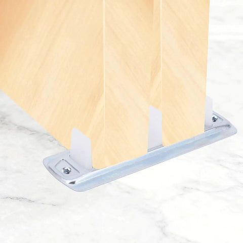 Sliding Closet Door Roller Kit For 3/4 To 1-3/8 Inch Thick Doors With Scroll Wheel Tracks And Screws showing metal guide rail system