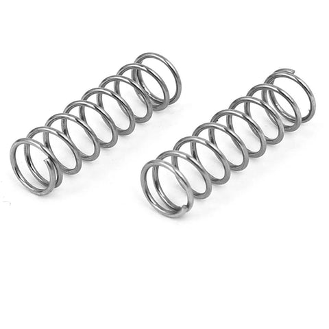 uxcell compression springs, 304 stainless steel, 6mm OD, 0.6mm wire, 20mm free length, silver; two springs shown