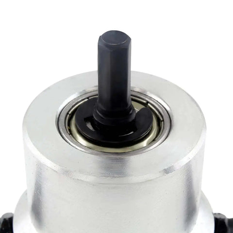 Close-up of Double Head Sheet Metal Nibbler Cutter Attachment For Drill Pro Grade Heavy Duty Metal Cutting Tool With Hole Saw
