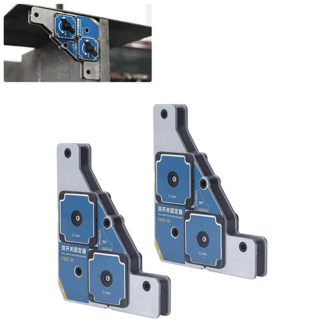 Super Strong 50Kg Magnetic Welding Jig Holders Set For Steel Pipes, Heavy Duty Welder Fixtures With Galvanized Iron Shell, 2 Pack